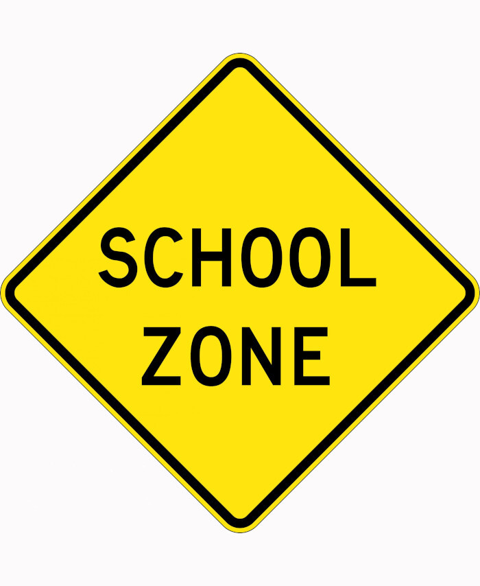 600x600mm Aluminium Class 1 Reflective School Zone Uniform