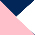 Pink / French Navy / White