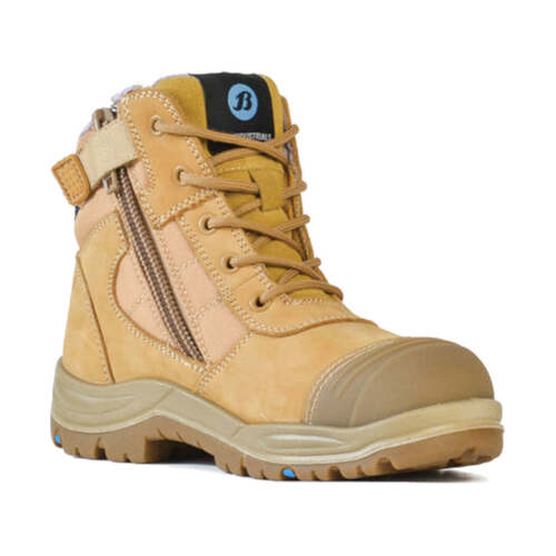 WORKWEAR, SAFETY & CORPORATE CLOTHING SPECIALISTS Dakota - Ladies Wheat Nubuck Zip / Lace Safety Boot