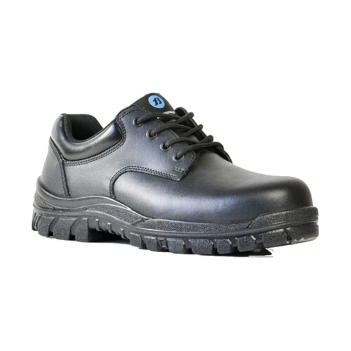 WORKWEAR, SAFETY & CORPORATE CLOTHING SPECIALISTS - Naturals - Neptune - Black Leather Lace Up Safety Shoe