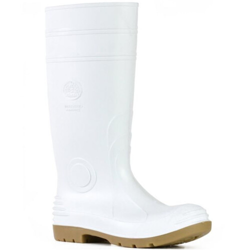 WORKWEAR, SAFETY & CORPORATE CLOTHING SPECIALISTS - Jobmaster 2 Gumboots - White / Gristle PVC 400mm Non Safety Gumboot