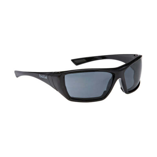 WORKWEAR, SAFETY & CORPORATE CLOTHING SPECIALISTS - HUSTLER SEAL Gloss Black Frame PLATINUM AS/AF Smoke Lens - Spectacles