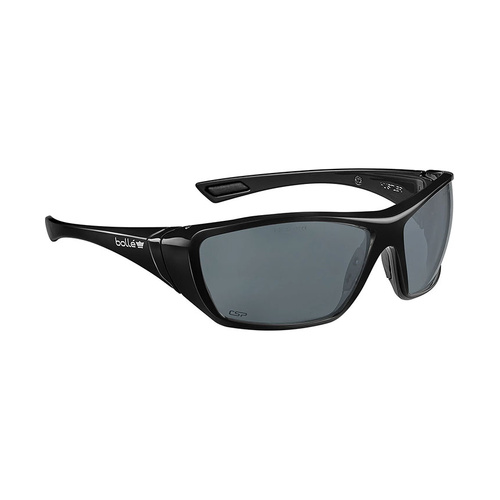 WORKWEAR, SAFETY & CORPORATE CLOTHING SPECIALISTS - HUSTLER Platinum Lite AS/AF Smoke Lens Black Frame Go Green