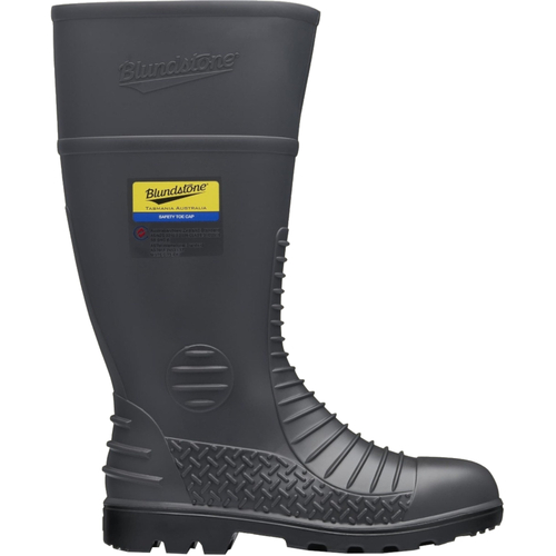 WORKWEAR, SAFETY & CORPORATE CLOTHING SPECIALISTS - 025 - Gumboots Safety - Grey comfort arch steel toe boot