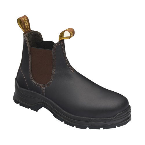 WORKWEAR, SAFETY & CORPORATE CLOTHING SPECIALISTS - 311 - WORKFIT - Brown Waxy leather elastic side safety boot
