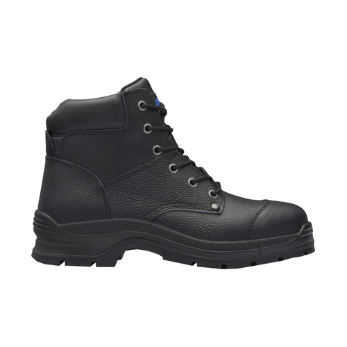 WORKWEAR, SAFETY & CORPORATE CLOTHING SPECIALISTS 313 - WORKFIT - Black rambler print lace up boot with leather toe protection