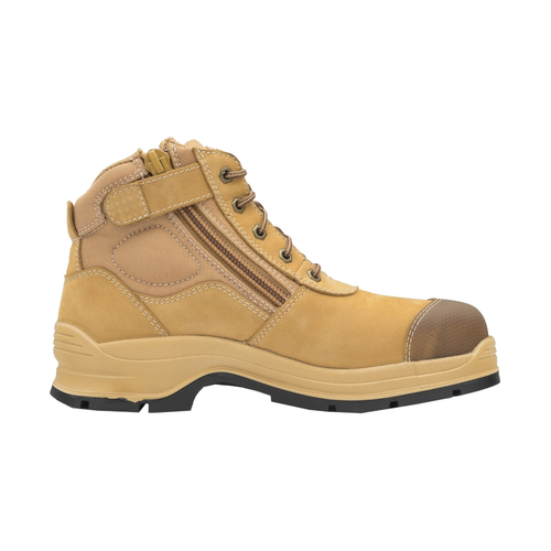 WORKWEAR, SAFETY & CORPORATE CLOTHING SPECIALISTS 318 - Workfit - Wheat Nubuck zip side ankle safety hiker