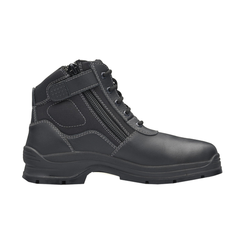 WORKWEAR, SAFETY & CORPORATE CLOTHING SPECIALISTS - 419 - Worklife - Non Safety Black Leather zip side ankle height boot