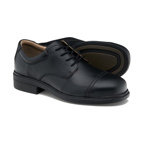 WORKWEAR, SAFETY & CORPORATE CLOTHING SPECIALISTS - Classic black leather lace up dress safety shoe