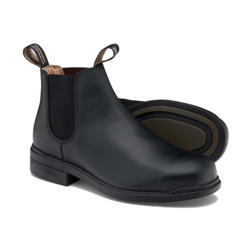 WORKWEAR, SAFETY & CORPORATE CLOTHING SPECIALISTS - Classic black leather elastic sided dress safety boot