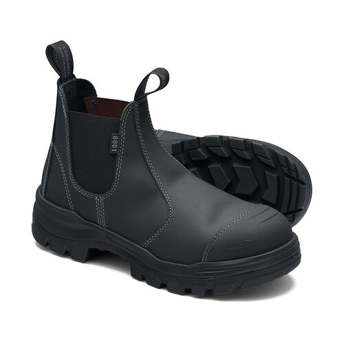 WORKWEAR, SAFETY & CORPORATE CLOTHING SPECIALISTS 8001 - RotoFlex Black water-resistant Platinum leather elastic side safety boot