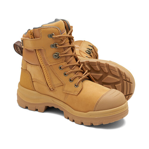 WORKWEAR, SAFETY & CORPORATE CLOTHING SPECIALISTS - 8060 - RotoFlex Wheat water-resistant nubuck 150mm zip sided safety boot