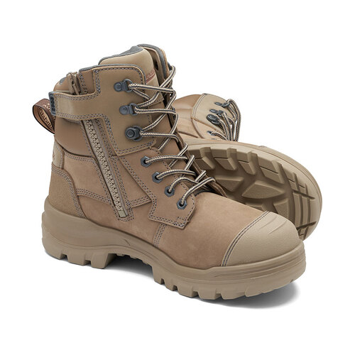 WORKWEAR, SAFETY & CORPORATE CLOTHING SPECIALISTS - 8063 - RotoFlex Stone water-resistant nubuck 150mm zip sided safety boot