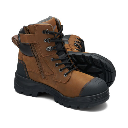 WORKWEAR, SAFETY & CORPORATE CLOTHING SPECIALISTS 8066 - RotoFlex Saddle water-resistant leather 150mm zip sided safety boot
