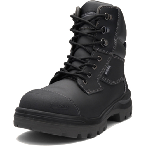 WORKWEAR, SAFETY & CORPORATE CLOTHING SPECIALISTS - 8071 - RotoFlex Black water-resistant Platinum leather 150mm zip sided safety boot