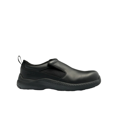 WORKWEAR, SAFETY & CORPORATE CLOTHING SPECIALISTS - Black Water Resistant & Anti-Static Unisex Slip on Shoe, Composite Toe Cap