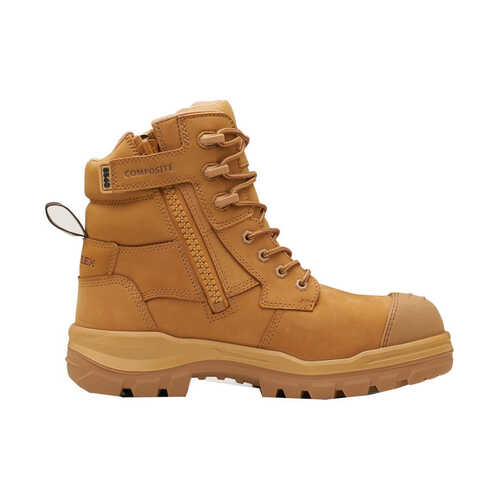 WORKWEAR, SAFETY & CORPORATE CLOTHING SPECIALISTS - 8560 - RotoFlex - Wheat water-resistant nubuck 150mm zip side safety boot