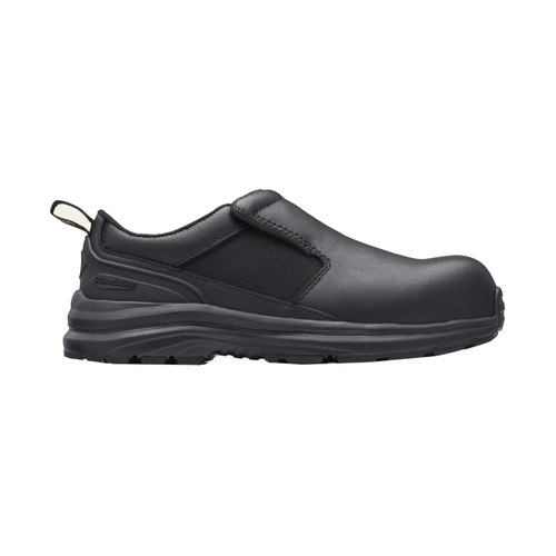 WORKWEAR, SAFETY & CORPORATE CLOTHING SPECIALISTS 886 - Womens Black water-resistant antistatic leather slip on safety shoe
