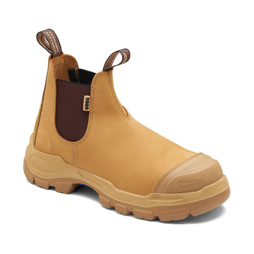 WORKWEAR, SAFETY & CORPORATE CLOTHING SPECIALISTS 9000 - RotoFlex Wheat water-resistant nubuck elastic side safety boot