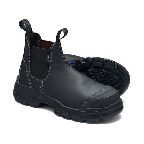 WORKWEAR, SAFETY & CORPORATE CLOTHING SPECIALISTS 9001 - RotoFlex Black water-resistant Platinum leather elastic side safety boot