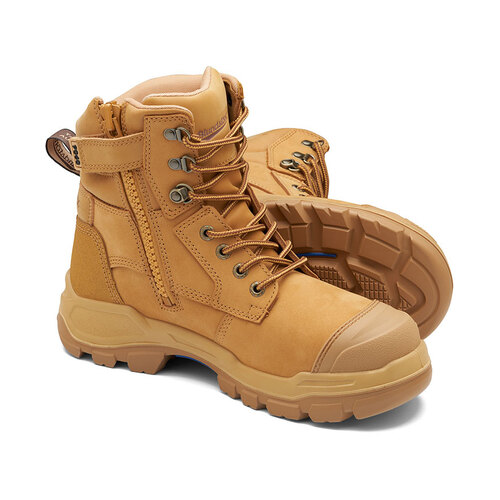 WORKWEAR, SAFETY & CORPORATE CLOTHING SPECIALISTS - 9060 - RotoFlex Wheat water-resistant nubuck 150mm zip sided safety boot