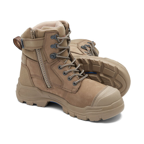 WORKWEAR, SAFETY & CORPORATE CLOTHING SPECIALISTS - 9063 - RotoFlex Stone water-resistant nubuck 150mm zip sided safety boot