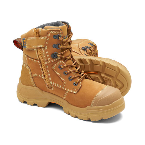 WORKWEAR, SAFETY & CORPORATE CLOTHING SPECIALISTS - 9090 - RotoFlex Wheat water-resistant premium nubuck 150mm penetration-resistant zip sided safety boot
