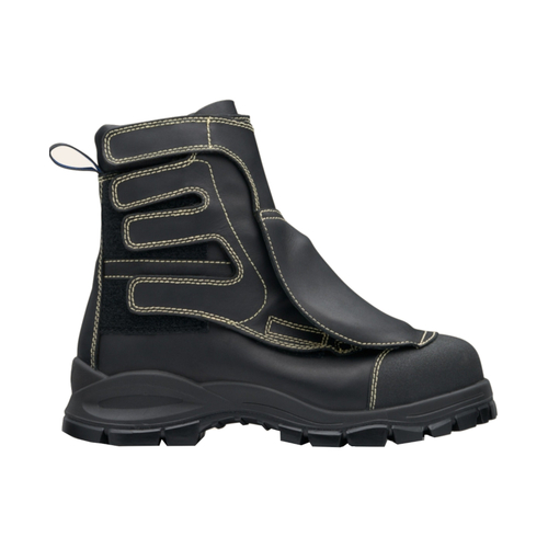 WORKWEAR, SAFETY & CORPORATE CLOTHING SPECIALISTS - 971 - SPECIALTY APPLICATIONS - Black flame retardant smelter boot with met guard & scuff cap