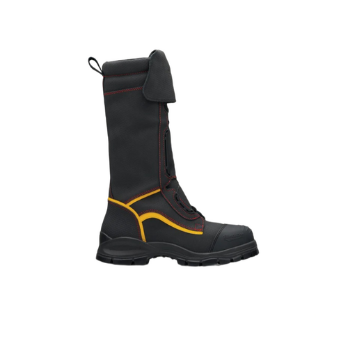 WORKWEAR, SAFETY & CORPORATE CLOTHING SPECIALISTS Black WATERPROOF safety mining boot, 350mm height.