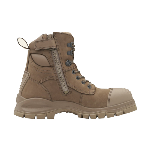 WORKWEAR, SAFETY & CORPORATE CLOTHING SPECIALISTS DISCONTINUED - 984 - Xfoot Rubber - Stone water-resistant nubuck, 150mm zip side safety boot