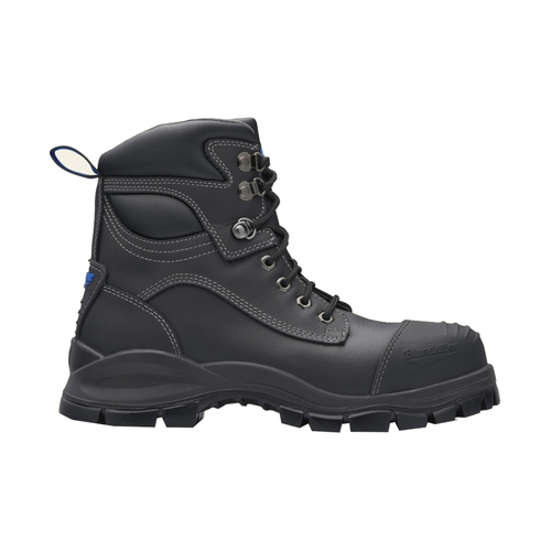WORKWEAR, SAFETY & CORPORATE CLOTHING SPECIALISTS DISCONTINUED - 991 - XFOOT RUBBER - Black water-resistant leather, lace up 150mm ankle boot