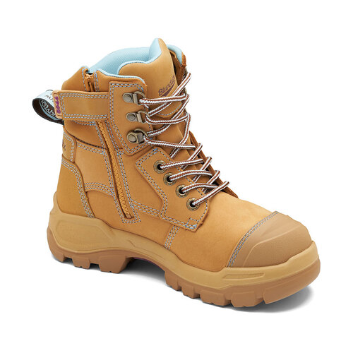 WORKWEAR, SAFETY & CORPORATE CLOTHING SPECIALISTS - 9960 - RotoFlex Wheat water-resistant nubuck 150mm zip sided women's safety boot