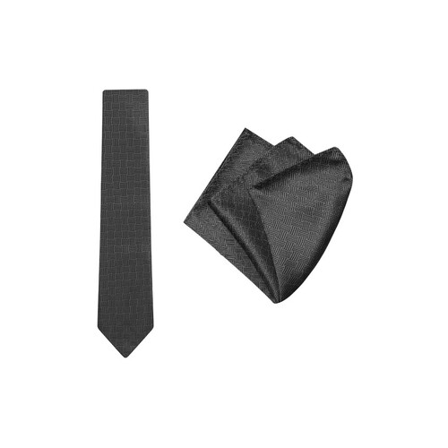 WORKWEAR, SAFETY & CORPORATE CLOTHING SPECIALISTS - Basket Weave Tie w Pkt Hanky