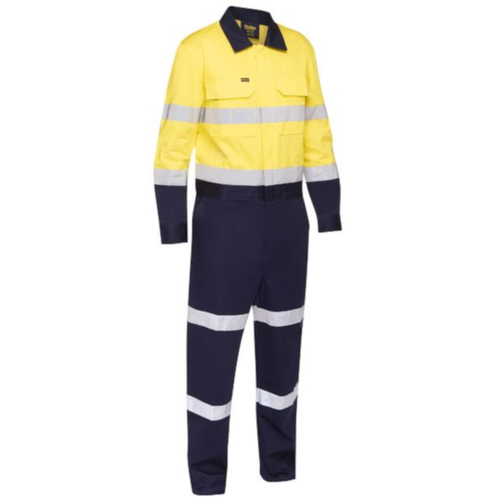 WORKWEAR, SAFETY & CORPORATE CLOTHING SPECIALISTS - TAPED HI VIS COVERALL WITH WAIST ZIP OPENING