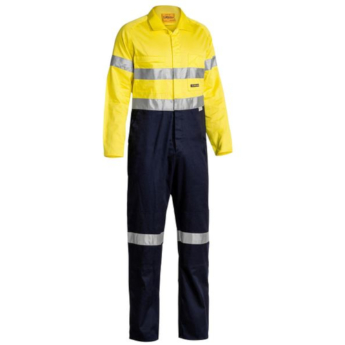 WORKWEAR, SAFETY & CORPORATE CLOTHING SPECIALISTS Mens 2 Tone Hi Vis Lightweight Coveralls 3M Reflective Tape