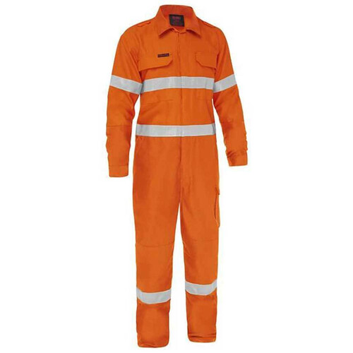 WORKWEAR, SAFETY & CORPORATE CLOTHING SPECIALISTS - APEX 185 TAPED HI VIS FR RIPSTOP VENTED COVERALL