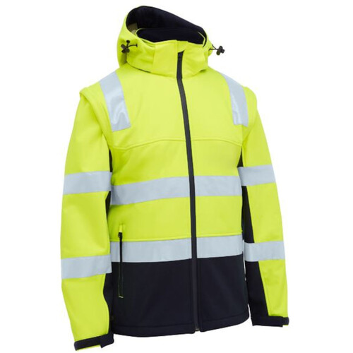 WORKWEAR, SAFETY & CORPORATE CLOTHING SPECIALISTS - TAPED TWO TONE HI VIS 3-IN-1 SOFT SHELL JACKET