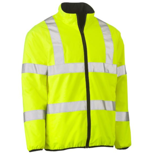 WORKWEAR, SAFETY & CORPORATE CLOTHING SPECIALISTS - TAPED HI VIS REVERSIBLE PUFFER JACKET