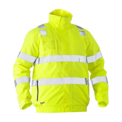 WORKWEAR, SAFETY & CORPORATE CLOTHING SPECIALISTS TAPED HI VIS WET WEATHER BOMBER JACKET