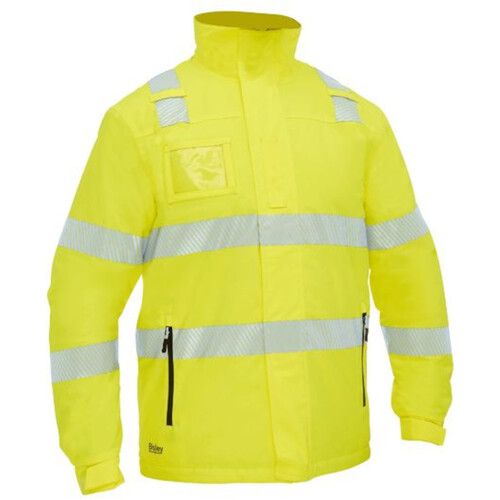 WORKWEAR, SAFETY & CORPORATE CLOTHING SPECIALISTS - TAPED HI VIS HEATED JACKET WITH HOOD