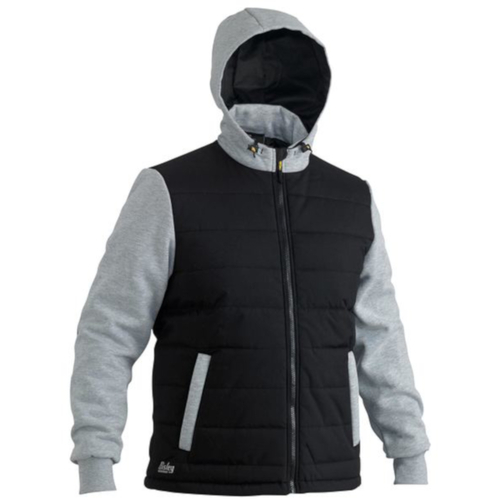 WORKWEAR, SAFETY & CORPORATE CLOTHING SPECIALISTS - FLEX & MOVE  CONTRAST PUFFER FLEECE HOODED JACKET