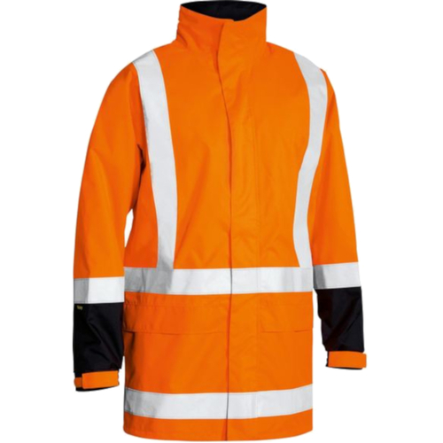 WORKWEAR, SAFETY & CORPORATE CLOTHING SPECIALISTS - TAPED HI VIS RAIN SHELL JACKET (WATERPROOF)