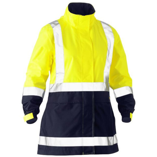 WORKWEAR, SAFETY & CORPORATE CLOTHING SPECIALISTS - WOMEN S TAPED HI VIS RECYCLED RAIN SHELL JACKET