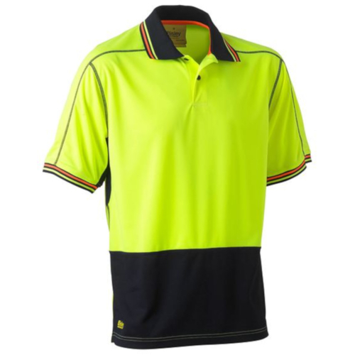 WORKWEAR, SAFETY & CORPORATE CLOTHING SPECIALISTS HI VIS POLYESTER MESH POLO - SHORT SLEEVE
