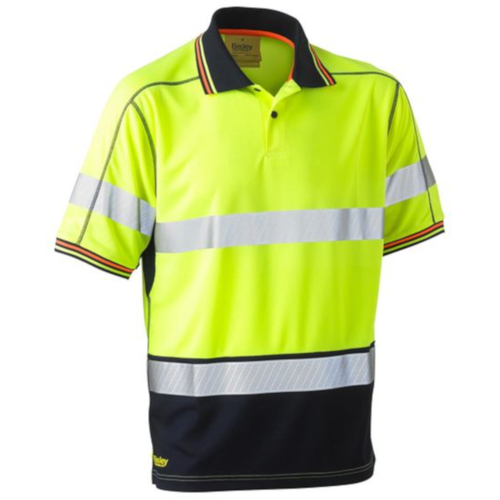 WORKWEAR, SAFETY & CORPORATE CLOTHING SPECIALISTS TAPED HI VIS POLYESTER MESH POLO - SHORT SLEEVE