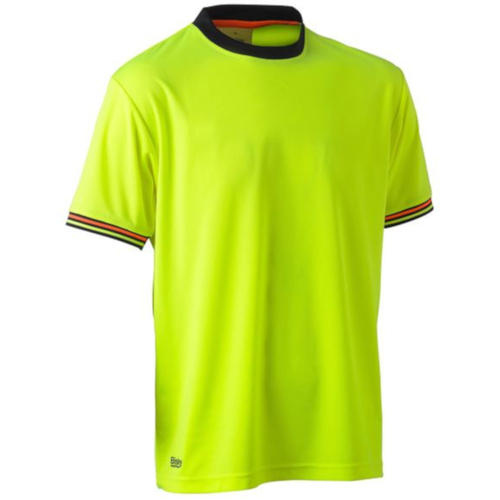 WORKWEAR, SAFETY & CORPORATE CLOTHING SPECIALISTS HI VIS POLYESTER MESH T-SHIRT - SHORT SLEEVE