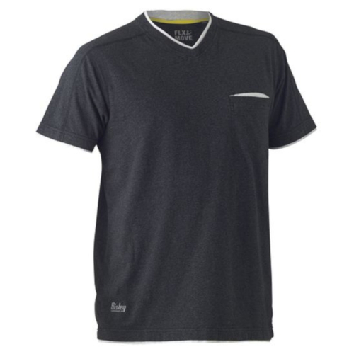 WORKWEAR, SAFETY & CORPORATE CLOTHING SPECIALISTS - FLEX & MOVE  COTTON V NECK TEE - SHORT SLEEVE