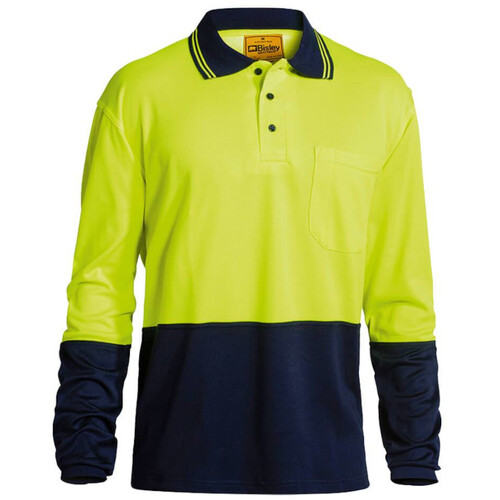 WORKWEAR, SAFETY & CORPORATE CLOTHING SPECIALISTS HI VIS POLO SHIRT - LONG SLEEVE