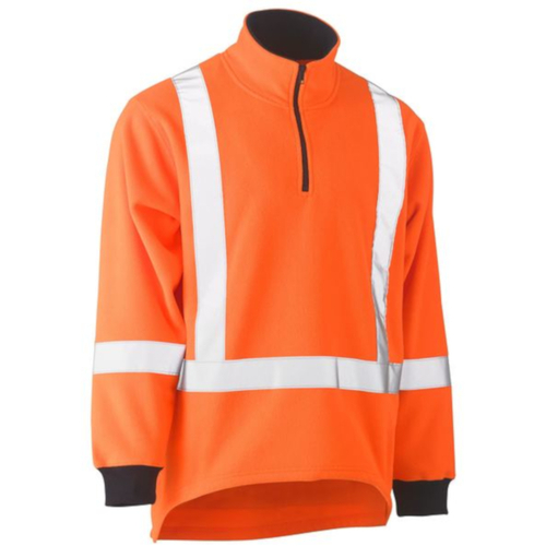 WORKWEAR, SAFETY & CORPORATE CLOTHING SPECIALISTS TAPED TTMC-W HI VIS POLAR FLEECE JUMPER WITH X BACK