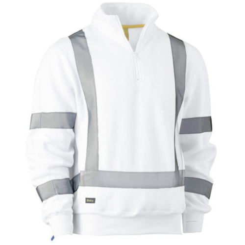 WORKWEAR, SAFETY & CORPORATE CLOTHING SPECIALISTS HI VIS TAPED NIGHT FLEECE ZIP PULLOVER